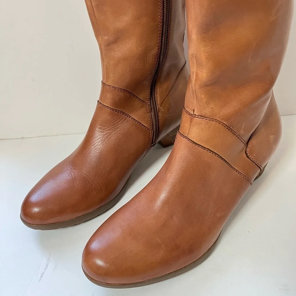 Dansko Dori Tan Leather Knee High Boots Women Size 39